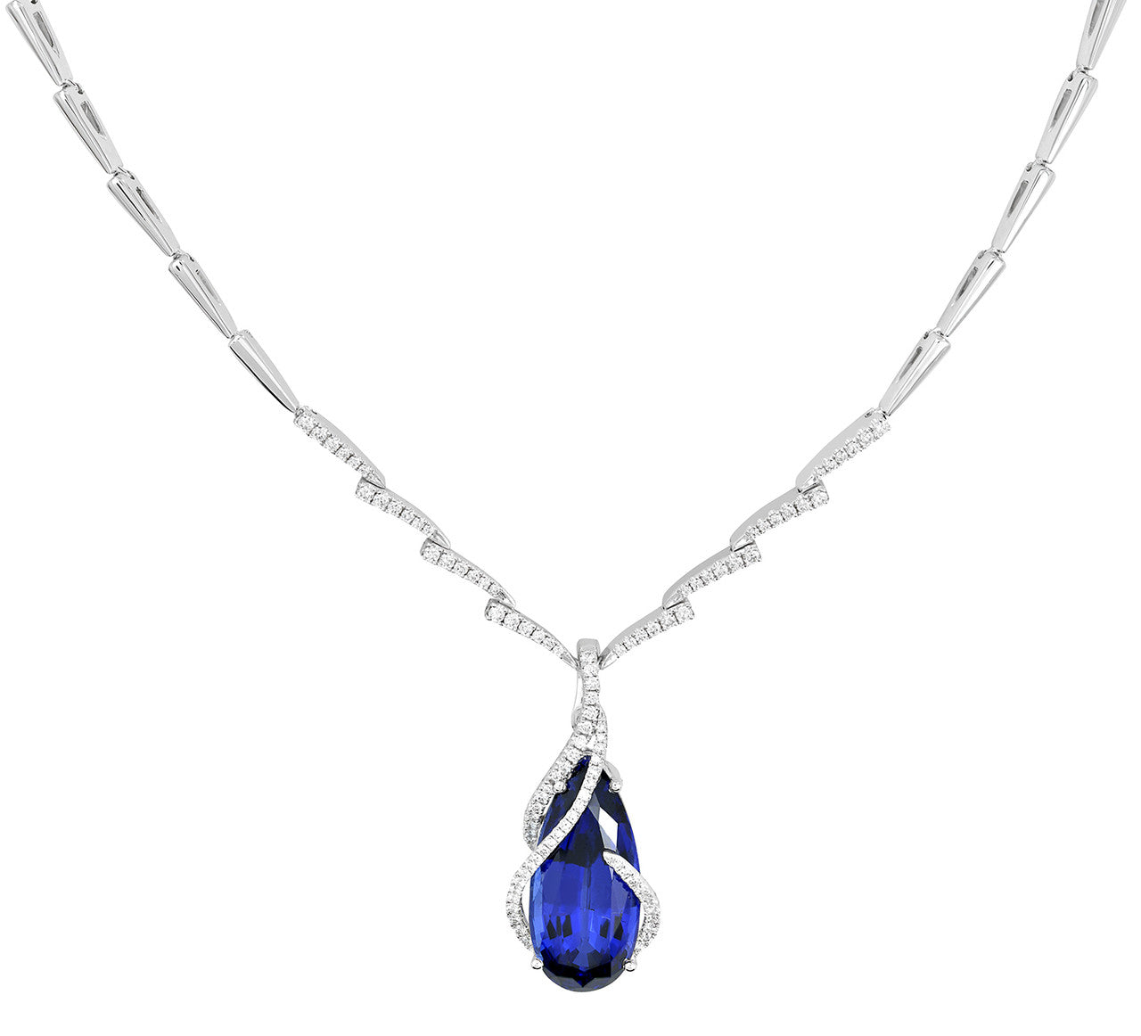 Genuine Blue Sapphire Single Stone Pendant at Best Price